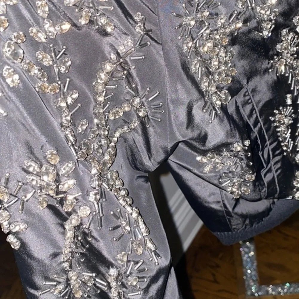 - Stylish trendy jacket covered with stones handmade with crystal size S NWOT